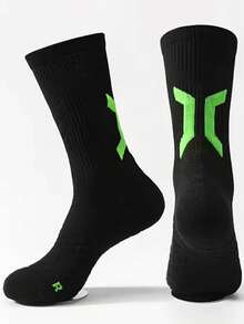 1/5 Pairs Professional Basketball Socks, Thick Terry Cushion, Breathable, Outdoor Running Socks For Men And Women, Fitness Mid-Calf Socks, Fall