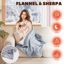 Electric Heated Blanket, 10 Hours Auto Shut Off 9 Heating Levels Heating Blanket With Dual Control, Soft Warm Heated Blanket Fast Heating Christmas Gifts,Hand Warmers,Gifts For Men,Stocking Stuffers,Hand Warmers Rechargeable