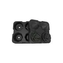 Cube Tray, 2.5inch Cube Molds, 2 Cavity Silicone 2 Ball Maker, Easy Release Large Cube Form Chilling Cocktails, Whiskey, Bourbon Homemade Black - 1 + 黑色 - 查看 7