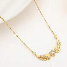 1pc Elegant Luxury Angel Wings Heart Pendant Necklace For Women - Angel Wings - View 2