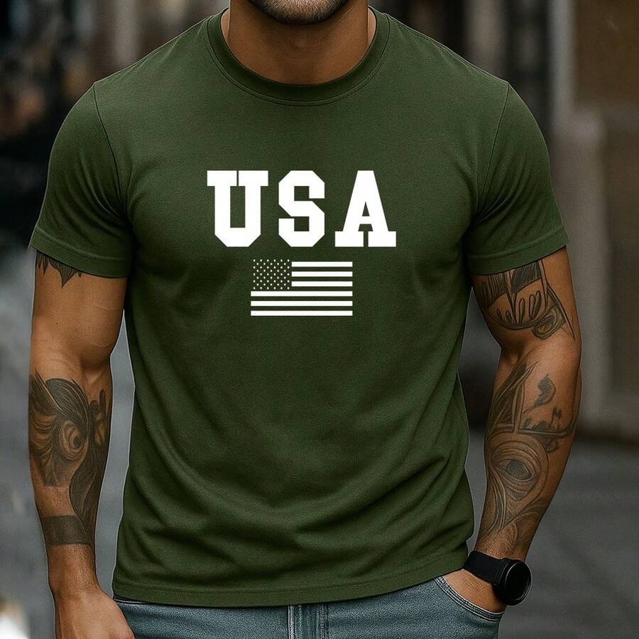 Camiseta Polo Algodão Estampada  Conforto e Estilo Básico P ao GG - Verde - Visão 1