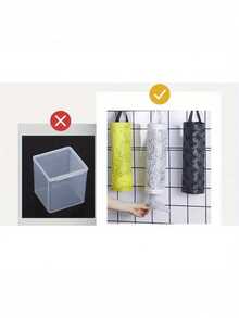 1 pieza Dispensador de bolsas de plástico impreso montado en la pared, estante de almacenamiento, bolsa de almacenamiento de bolsas de basura, bolsa colgante de clasificación de bolsas de plástico para cocina, caja de almacenamiento de bolsas de malla colgante para el hogar, bolsa de almacenamiento multifuncional de bolsas de basura, bolsa colgante de almacenamiento de bolsas de basura de malla transpirable montada en la pared, adecuada para el hogar, la cocina, fiestas de playa de verano, alimentos, camping, almacenamiento, decoración de habitaciones, accesorios de cocina - Multicolor - Ver 7
