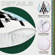 1 Stück/4 Stücke Weihnachts-Muster Kissenbezug, einseitig bedruckter Kissenbezug, geeignet für Wohnzimmer, Schlafzimmer, Heimdekoration, ganzjährig