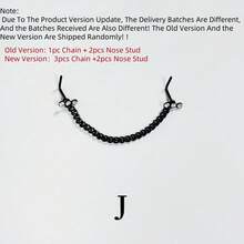 SENLANSP 1 Vòng thép không gỉ CZ Mũi Có Dây chuyền, Trang sức xỏ khuyên mũi đôi dành cho nữ - Nhiều màu - Xem 16