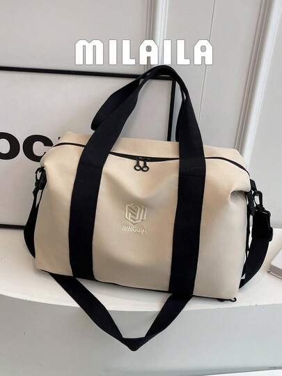 Geantă de călătorie scurtă cu capacitate mare, geantă de sport ușoară, portabilă, cu separare pentru umed și uscat, geantă pentru saltea de yoga cu compartiment independent pentru pantofi, geantă de bagaje unisex pentru călătorii, naveta, școală