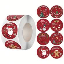 2000pcs Christmas Decoration Stickers, Santa Claus, Snowman, Hand Account Graffiti Stickers, Gift Box Envelope Greeting Card Sealing Stickers Christmas Stocking Fillers Stationery Christmas Accessories Christmas Gifts Christmas Party Favors - Multicolor - View 1