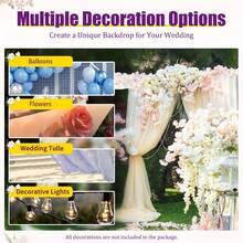 YUNRUX Heavy Duty 6M X 3M Wedding Backdrop Stage Stand Pipe And Drape Kit Curtain Frame Party Decoration - White - View 7