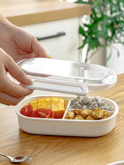 午餐盒便携式分餐盘便当盒食物水果容器密封性好PP食品容器户外