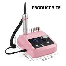 45000RPM Electric Nail Drill Professional Manicure Machine Nail Sander Set With Nail Drill Bit Portable Salon Polisher Equipment - 美規A型插(110-127V) - 查看 7