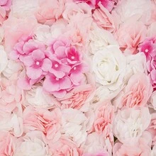YUNRUX Artificial Flower Wall Panels, Flower Wall Mat Silk Rose Flower Panels, Artificial Flower Wall Backdrop