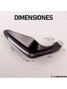 Vmingo Cubre Puños Moto Luz BLANCA Led Hand Guards Universal Sin Hueco - Azul - Ver 7