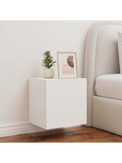 VidaXL TV Wand Unit LED Lighting 40.5x35x40 Cm Wit view 5