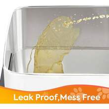 Large Stainless Steel Litter Box, Leak Proof 10.4 Inches High Sides Urine Litter Trapping, Comes With Litter Scoop, Non - Stick, Non - Slip, No Edges - Bạc - Xem 3