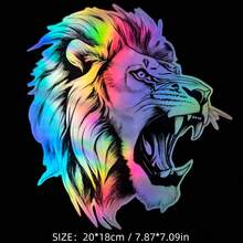 AD 1 件黑白动物系列凶猛狮子、狼、豹、大猩猩 3D 立体效果防刮汽车贴纸、摩托车装饰贴 - 均碼 - 查看 6