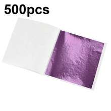 100/200/500pcs Imitation Gold Silver Foil Paper Leaf Gilding DIY Art Craft Paper Birthday Party Wedding Cake Decorations Resin Candle Plaster Craft Art Nail Decoration - Multicolor - View 30