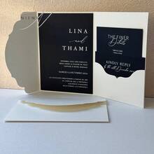 10/20/25pcs Tri-Fold Pocket Wedding Invitation Covers, Engagement, 15th Birthday, Christening Simple Invitation Envelopes, DIY Invitations, 5*7 Inch Invitations, Pocket Invitations, Customized Invitations, New Design Covers