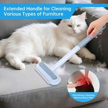 1件装四合一多功能宠物刷（带除毛工具），适用于猫狗的自清洁刷，宠物毛发去除器，自动除毛器，地毯刷，宠物清洁工具，毛发收集标签，宠物毛发收集梳，双向毛毡去除设计，可水洗且易于清洁，适用于去除地毯、床上用品、衣物和玻璃上的宠物毛发，宠物清洁用品 - 彩色 - 查看 8