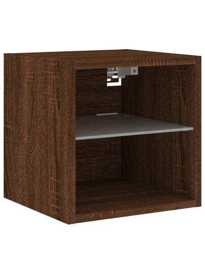VidaXL TV Wand Unit LED Lighting 30x28.5x30 Cm Bruin Oak view 7