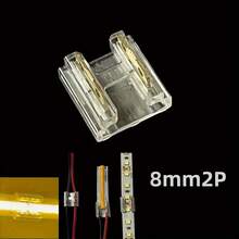 10pcs Universal COB/SMD No-Solder Connectors, Low Voltage LED Strip Connectors, 2P LED Strip Connector
