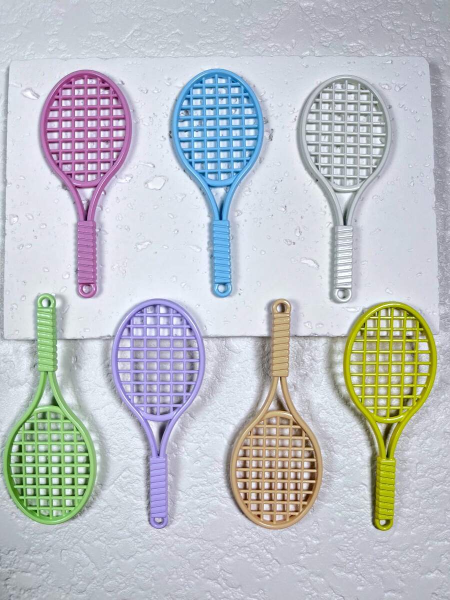 1 قلادة بشكل مضرب التنس، تعليقة مضرب الريشة، إكسسوار رياضي لصنع سوار DIY، سلسلة مفاتيح، تزيين الحقيبة، هدية للأصدقاء