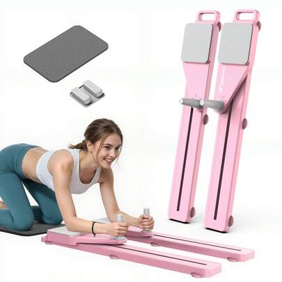 MERACH Pilates Board, Multifunctional Abdominal Plate, Detachable Ab Trainer Machine With Anti-Slip And Quiet Design, Portable Pilates Reformer For Core Workouts, Home Fitness Equipment For Women