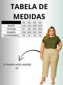 PLUS SIZE PLAIN BLOUSE CASUAL MODERN BASIC CURRENT CONTEMPORARY VISCOLYCRA DAILY WORK - Army Green - View 6