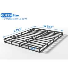 5 7 9 Inch Metal Box Spring For Queen Bed – Base De Cama Queen / Cama King Size, Heavy Duty Beds Frame, 3000 Lbs Capacity, Low Profile Mattress Foundation, Noise-Free, Easy Assembly,Camas Queen Modernas,Cama Full,Camas Queen Modernas,Room Decor,Furniture,Christmas,Furniture Living Room,Living Room Decor,Room Decoration Stuff - 5吋高 - 查看 9
