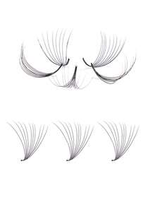 1000 Fans Per Box Premade Fan Pointy Base 10D 8-15mm Length C / D Curl 0.05mm / 0.07mm Thickness Soft And Natural Grafting Handmade False Eyelashes Easy To Use And Save Time