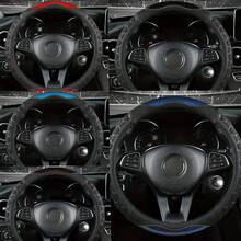 15 Zoll PU Leder Lenkradabdeckung, rutschfeste und atmungsaktive Lenkradabdeckung, universell passend für die meisten Autos, stilvolles Autoaccessoire