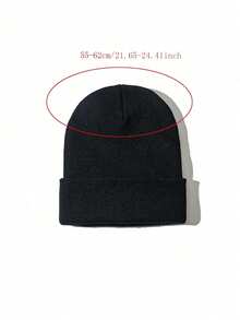 男女通用纯色经典针织无檐便帽，女士/男士休闲保暖厚滑雪帽，秋冬