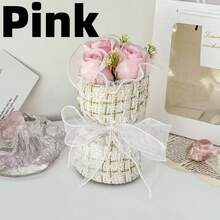 1 conjunto/11 peças - 4 peças Buquês de Flores Artificiais contêm 11 Flores Artificiais, Papel de Embrulho de Flores e Flores de Sabão Fadas de 33cm x 22cm, que são adequadas para presentes de aniversário ou aniversário para mães, namoradas, amigas, presentes do Dia de Natal/Dia das Mães, Dia dos Namorados, lembranças de casamento, decoração de mesa de festa de feriado e presentes de aniversário ou festa para mulheres.