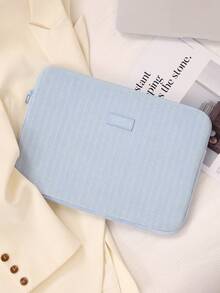 Cute Macaron Color Corduroy Laptop Bag For Girls, Soft Padded Notebook Sleeve Case, 13/14 Inches 15/15.6 Inches Portable Computer Pouch Laptop Case Laptop Bag For Ladies Suitable For School, Office, And Commuting Back To School Stuff Bag Autumn University Essentials Laptop Bag For Women Mac Book Case Laptop Sleeve