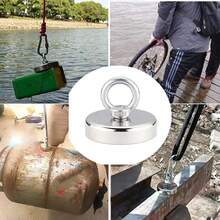 Ímã de terras raras de neodímio de grande porte e ímã de dragagem de alta resistência: revestimento de níquel-cobre-níquel, metal de alta precisão, placa magnética subaquática, fixador magnético forte e transportador industrial