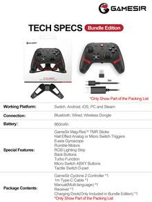 Bộ tay cầm chơi game GameSir Cyclone 2 Pro, màu đen. - Gói đen - Xem 7