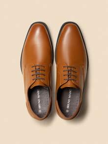 Mens Dress Shoes Oxfords Shoes For Men Business Derby Formal Wedding Office Work Brown Shoes - màu nâu - Xem 1
