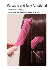 1/5 Pezzi/Set di Pettini a Coda di Acciaio Colorati Misti, Pettine Professionale per Acconciature, Resistente al Calore, Anti-Statico per Arricciatura, Adatto per Tutti i Tipi di Capelli, Unisex, Utilizzabile per Pettinatura alla Radice, Arricciatura, Aumento del Volume dei Capelli, Adatto per Uso Domestico e Saloni di Bellezza