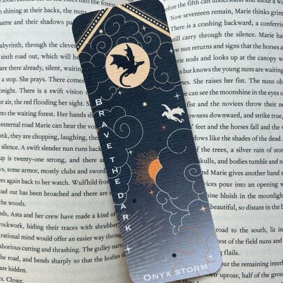 Onyx Storm Linen Bookmark