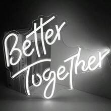 可调节 USB 供电“Better Together”霓虹灯墙饰，适用于婚礼、家居、派对、周年纪念、礼物