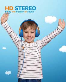 S Headphones Wired Toddler Headphones With Microphone, Over-Ear Headphones, 85/94dB Volume-Limiting, 3.5mm Jack, Foldable On-Ear Design -  & Comfortable Learning & Tertainmt