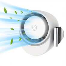 Wearable Clip Fan, Mini Portable Bladeless Fan For Shirt Collar & Waist, Silent USB Rechargeable Clip-On Fan With 3 Wind Speeds, Hands-Free Personal Cooling Fan For Outdoor, Travel, Hiking, Office