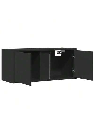 VidaXL TV Wand Unit LED Lighting 80x31x35 Cm Zwart view 9