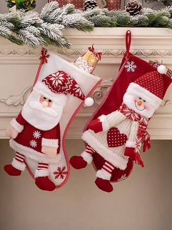 1 Adet Noel Süs Eşyaları, Tatil Noel Çorapları, Yaşlı Adam Kardan Adam Hediye Çantaları, Noel Hediye Çantaları, Noel Dekorasyonu, Noel Ağacı Süslemesi, Noel Hediyeleri, Hediye Saklama Çantaları, Noel Ağacı Askı Süsleri, Tatil Hediye Verme İçin Uygundur