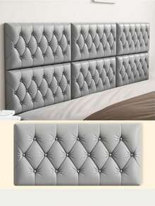 1 Pc/6 Pcs 35cm*70cm 3D Embossed Foam Wallpaper With Imitation Leather Grain, Soft And Textured(Thickness 0.4cm/0.16in), Self-Adhesive Foam Wall Sticker, Reusable And Cuttable, Bedroom Decorative Background, Soundproof And Thickened Wall Covering, Bedside Soft Package, Waterproof, Moisture-Proof, Dust-Proof And Collision-Proof Sticker
