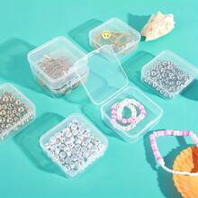 32 格塑料便携式收纳盒，多功能透明容器，用于 DIY 工艺品、珠宝、戒指、串珠、工具和小配件，坚固、透明、易于携带，带有一个大容量隔层 - 彩色 - 查看 4