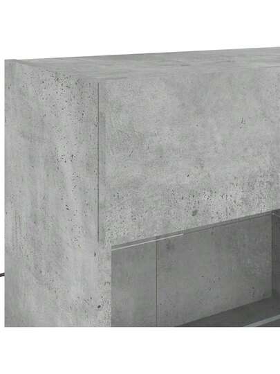 VidaXL TV Wand Unit LED Lighting 98.5x30x60.5 Cm Concrete Grijs view 11