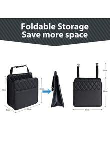 2025 Multifunktionale Auto Sitz Aufbewahrungstasche aus Leder, Abfalltasche, tragbarer Mülleimer für die meisten Automodelle