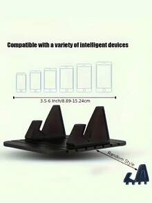 Universal Anti-Slip Phone Holder - Silicone Dashboard Car Phone Holder, Non-Slip Bracket Compatible With Smartphones, Suitable For Car And Home Use - Black - View 6