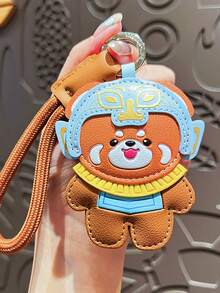 Cute Three Kingdoms Panda! Three Kingdoms Panda Cartoon Panda Teddy Bear PU Leather Panda Pendant Small Accessory Cultural Creative Bag Charm Fashionable Pendant Colorful Decoration Fall Y2K