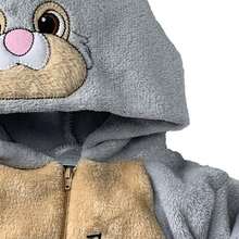 Mameluco con gorro bordado sin pie Disney - Gris Claro - Ver 3