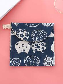 Sanitary Napkin Storage Bag, Period Bag Pad Bag, Zipper Storage Bag Portable Pouch With Large Capacity, For Storing Napkins, Panty Liners And Tampons, Creative Cute Menstrual Pad Cartoon Coin Purse,Large Capacity And Simple Style For Storing Sanitary Napkins, Pads And Tampons Back To School Lipstick Beauty Storage Bag Travel Essentials Travel Organizer For Beach Summer Vacation